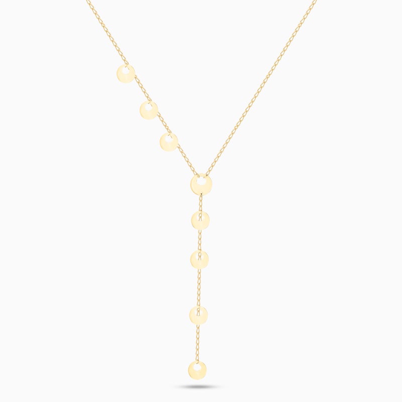 Miss L' by L'azurde Circles Shaped Pendant with Chain in 18K Gold - Image 3